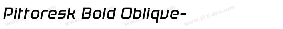 Pittoresk Bold Oblique字体转换